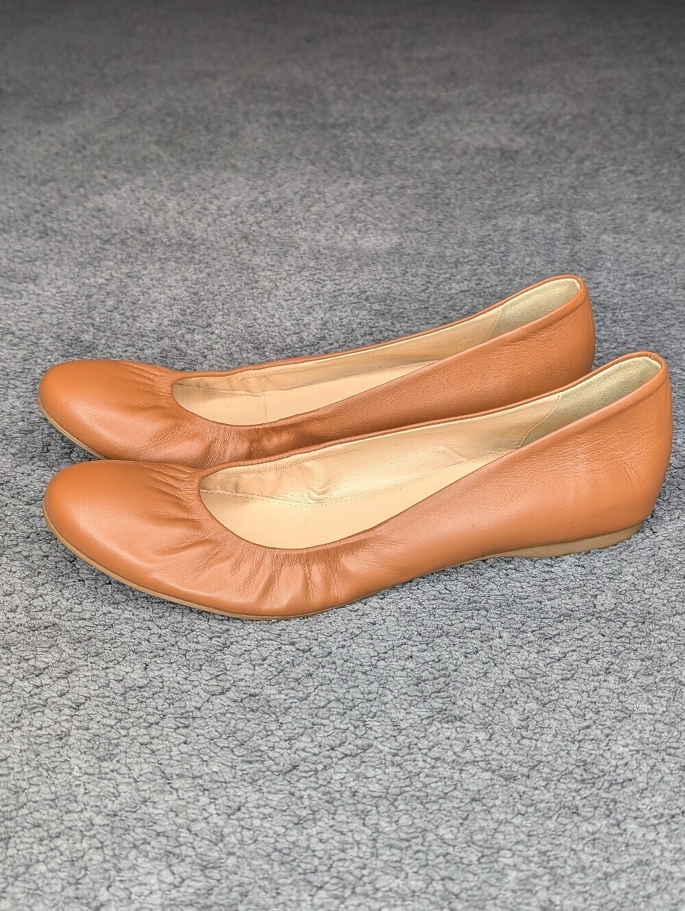 J. Crew Cece Ballet Flat Leather Burnt Sienna Women's 10 - Picture 4 of 12